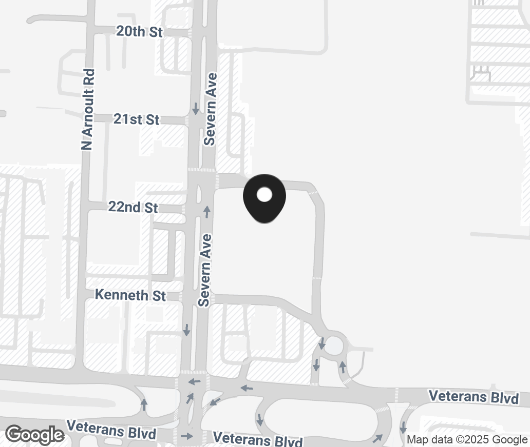 Google Map of 3301 Veterans Memorial Blvd, Metairie LA 70002