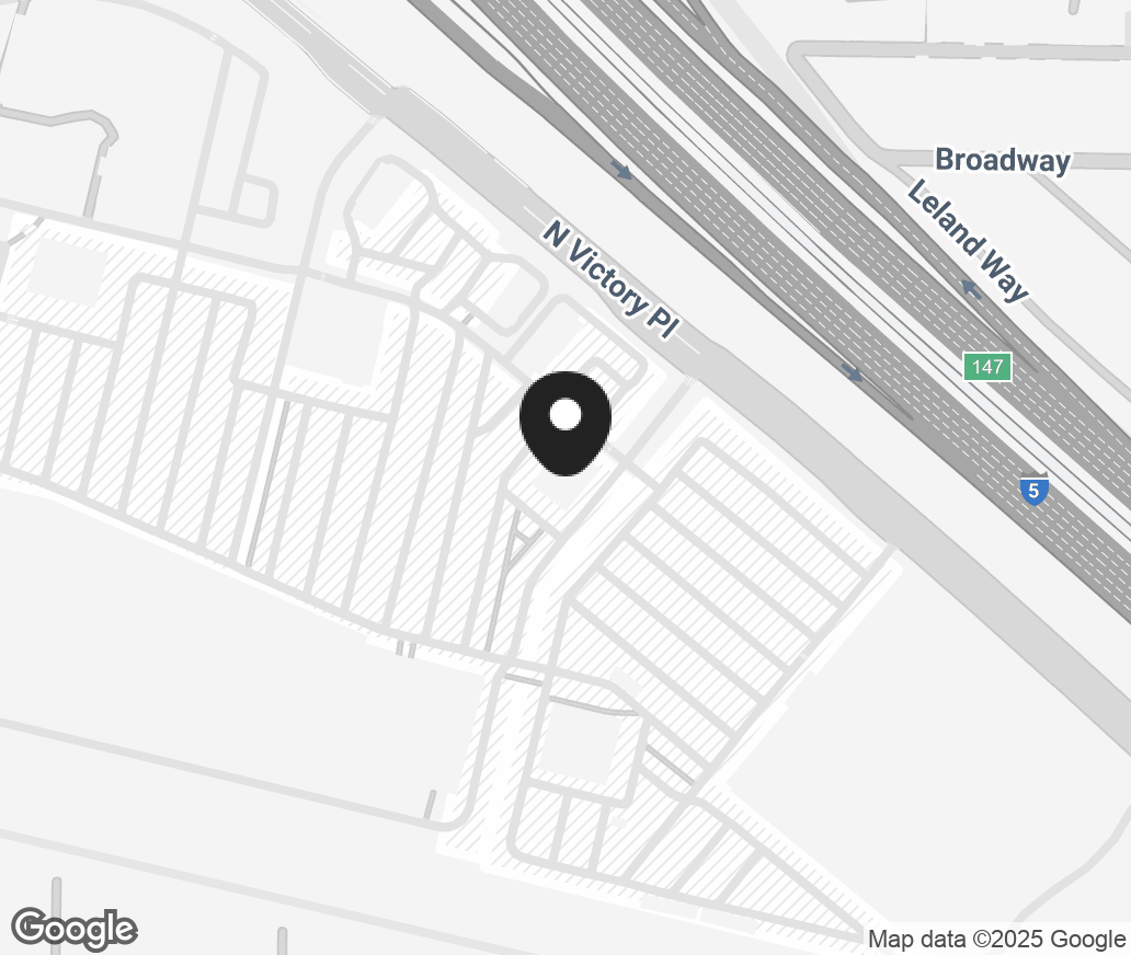 Google Map of 1403 N. Victory Pl, Burbank CA 91504