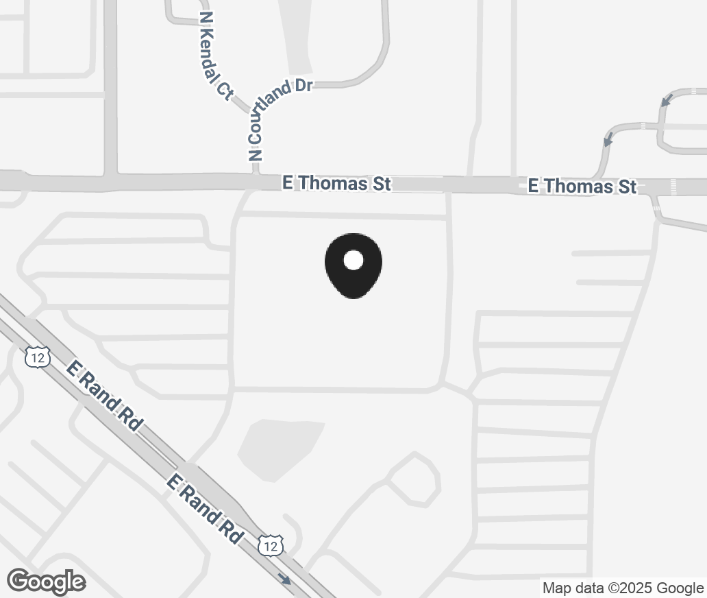 Google Map of 1700 E Rand Rd, Arlington Heights IL 60004