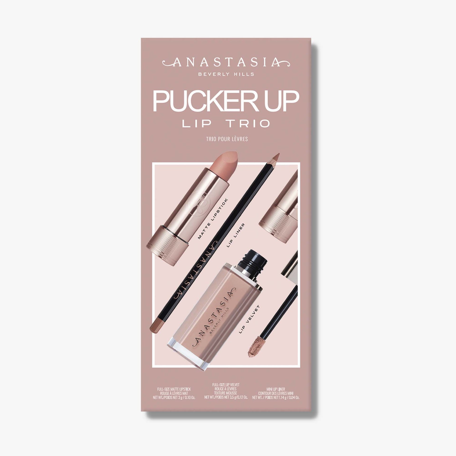 Deep Taupe/ Hush Pink / Pure Hollywood | Pucker Up Lip Trio
