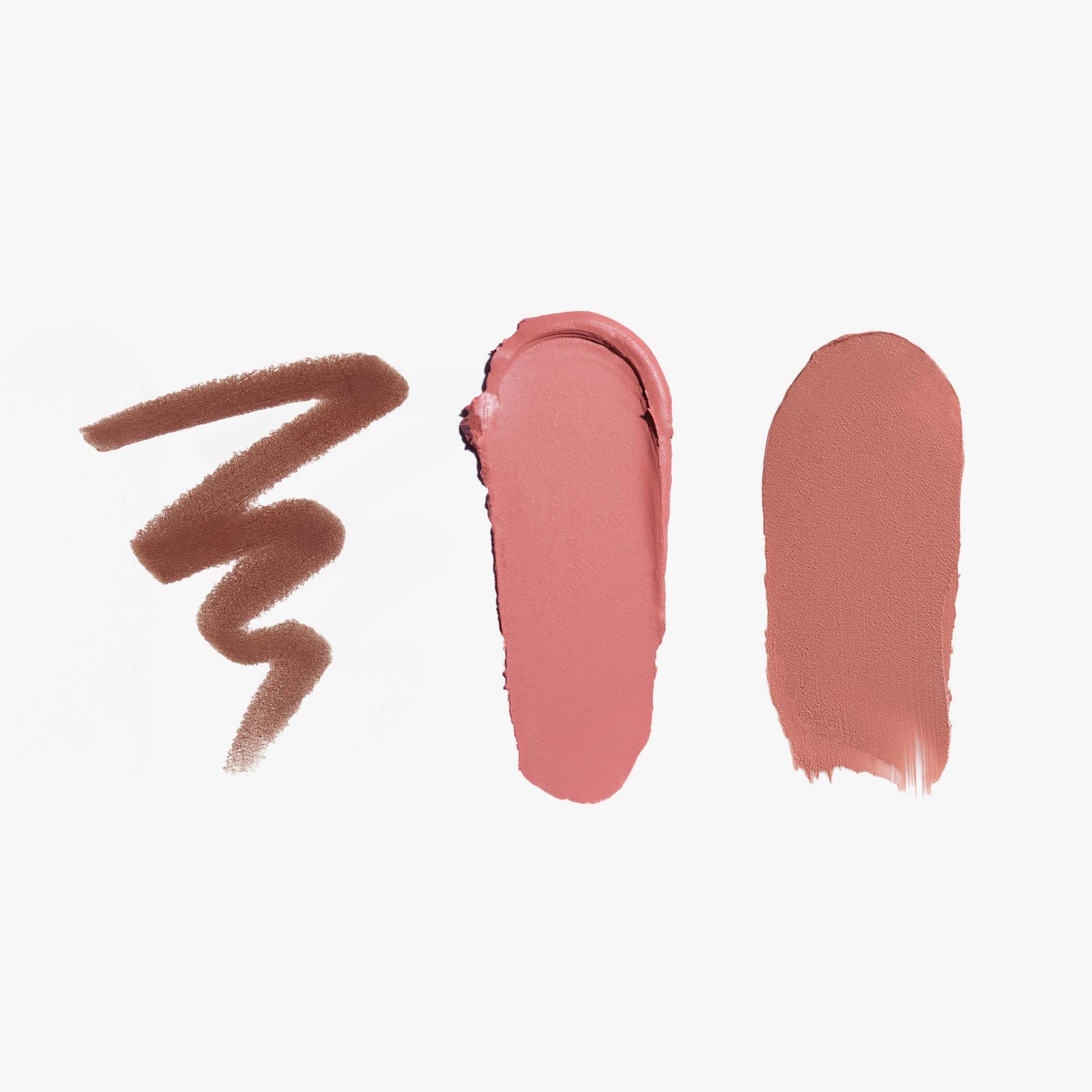 Deep Taupe/ Hush Pink / Pure Hollywood | Pucker Up Lip Trio Swatch
