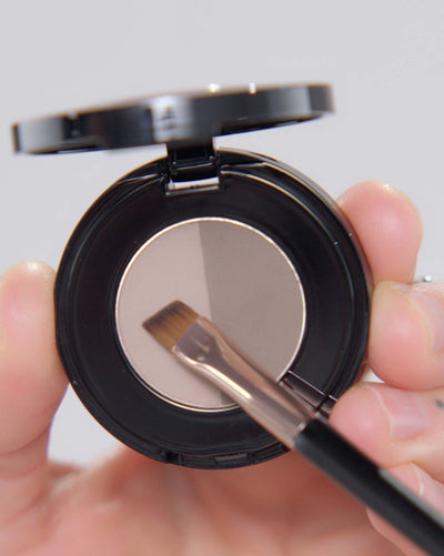 Applying Brow Powder Duo in Medium Brown