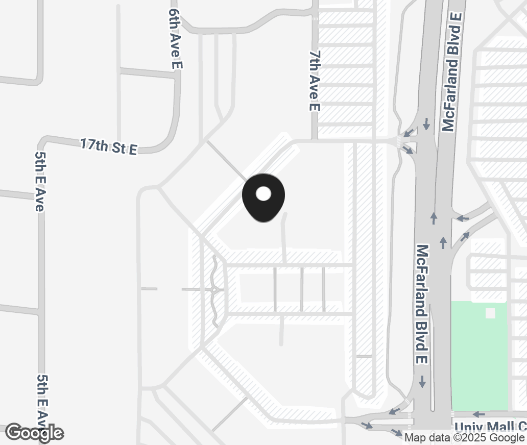 Google Map of 1800 Mcfarland Blvd E, Tuscaloosa AL 35404