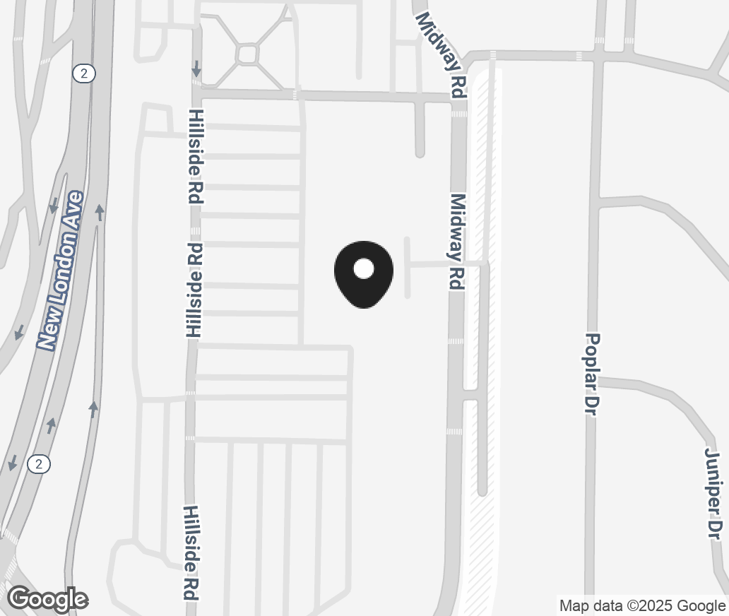Google Map of 158 Hillside Road, Cranston RI 02920