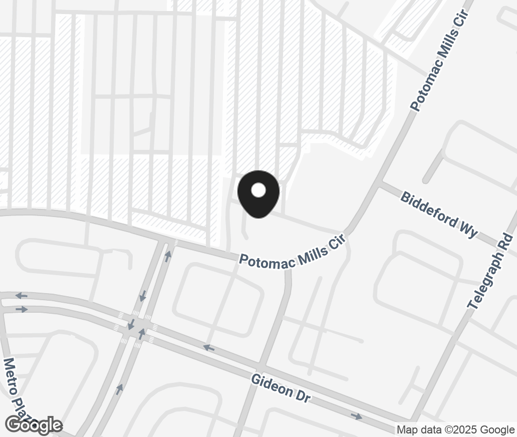 Google Map of 2700 Potomac Mills Circle, Woodbridge VA 22192