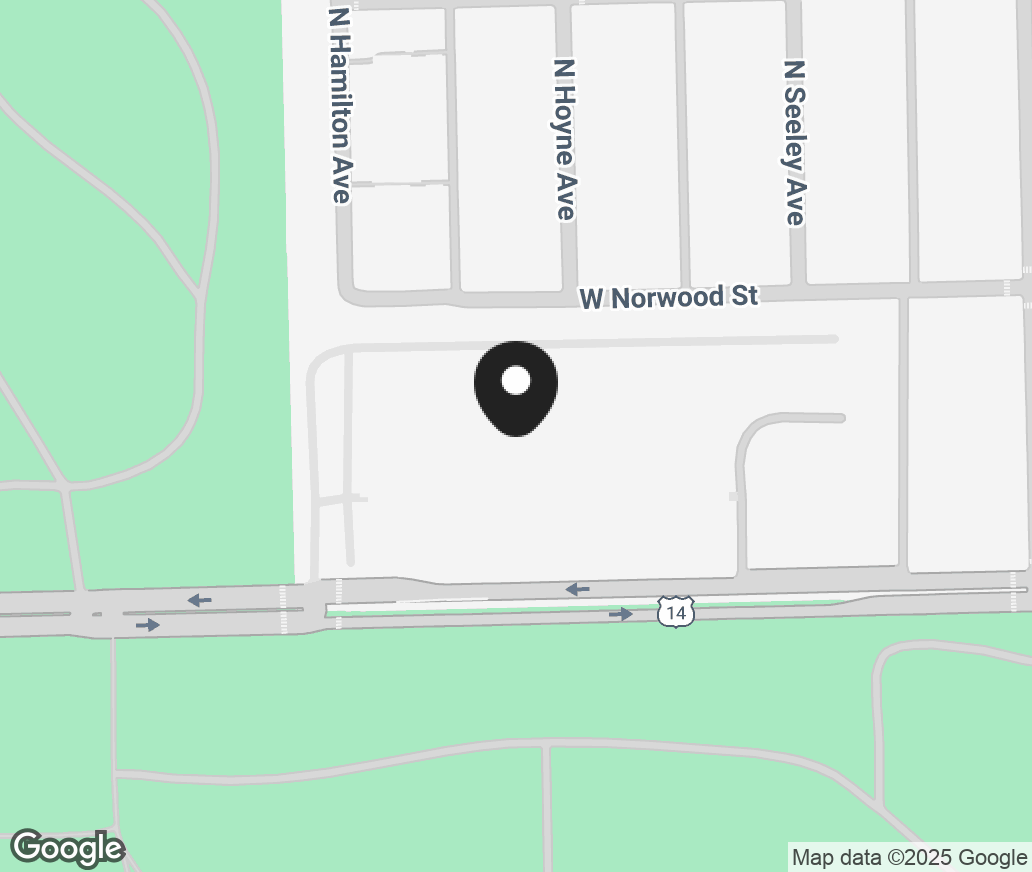 Google Map of 2112 W Peterson Ave, Chicago IL 60659-4277