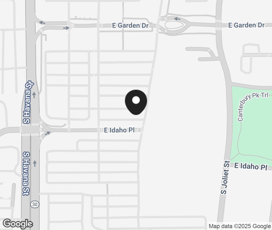 Google Map of 1350 S Ironton St, Aurora CO 80012