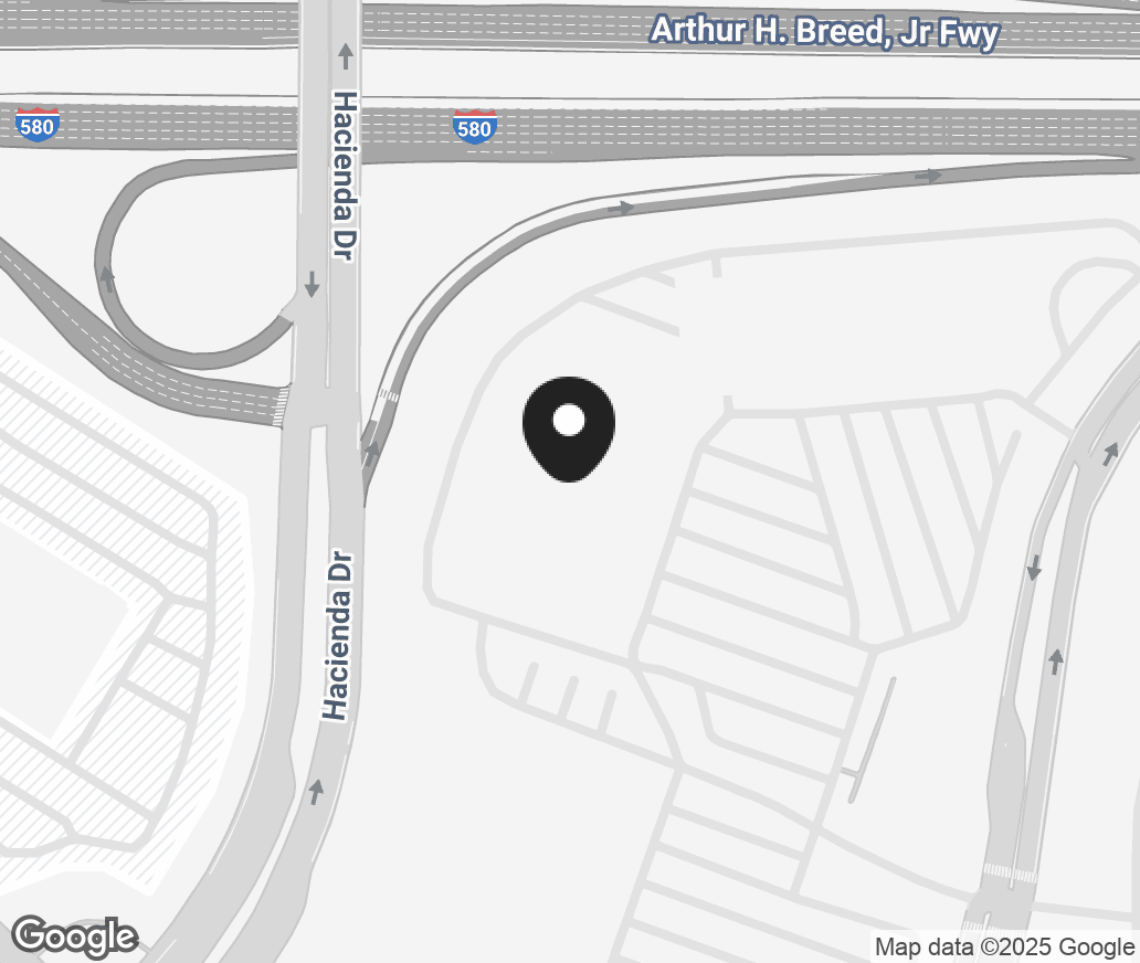 Google Map of 4525 Rosewood Dr, Pleasanton CA 94588