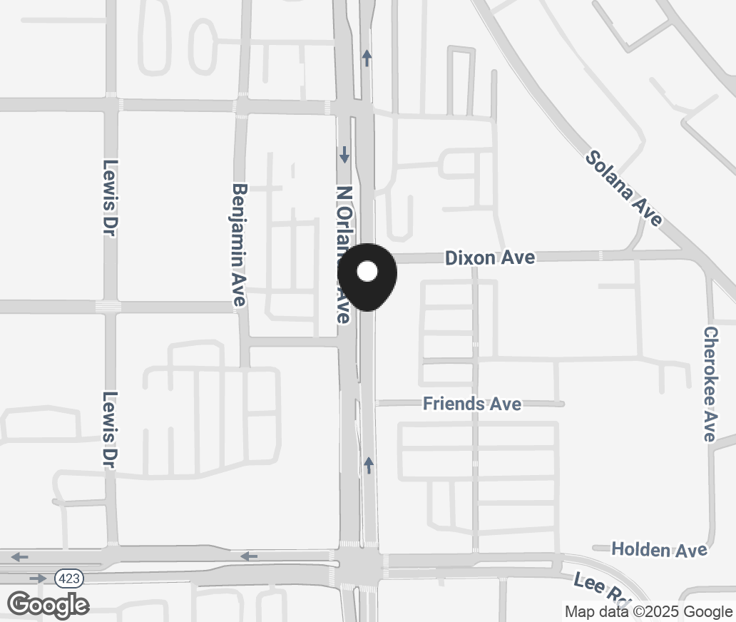 Google Map of 1060 N. Orlando Ave, Winter Park FL 32789