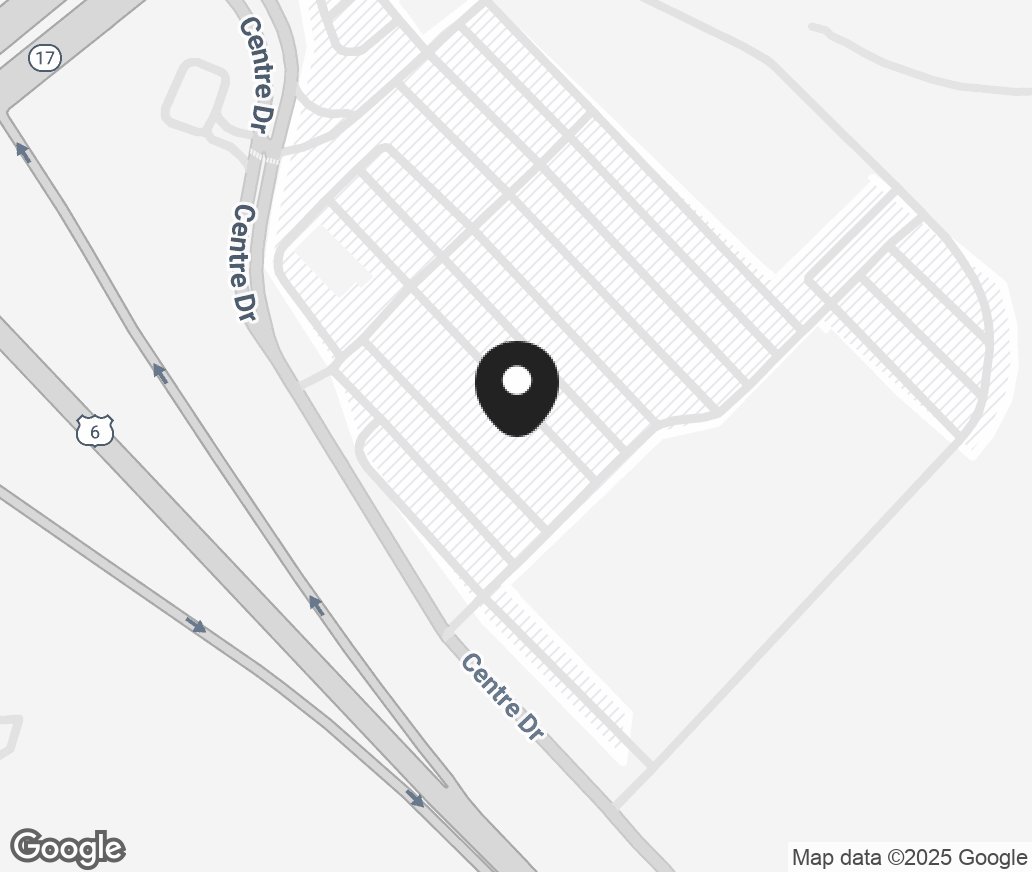 Google Map of 43 Centre Dr, Central Valley NY 10917