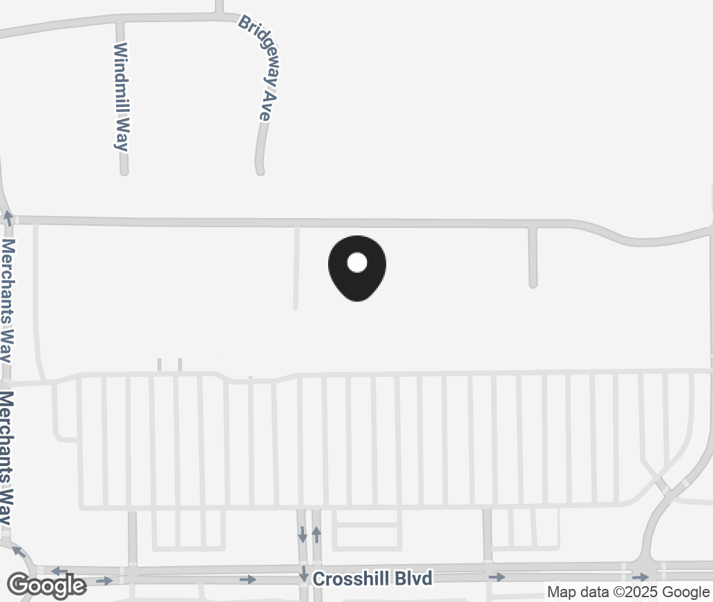 Google Map of 9701 Crosshill Blvd, Jacksonville FL 32222