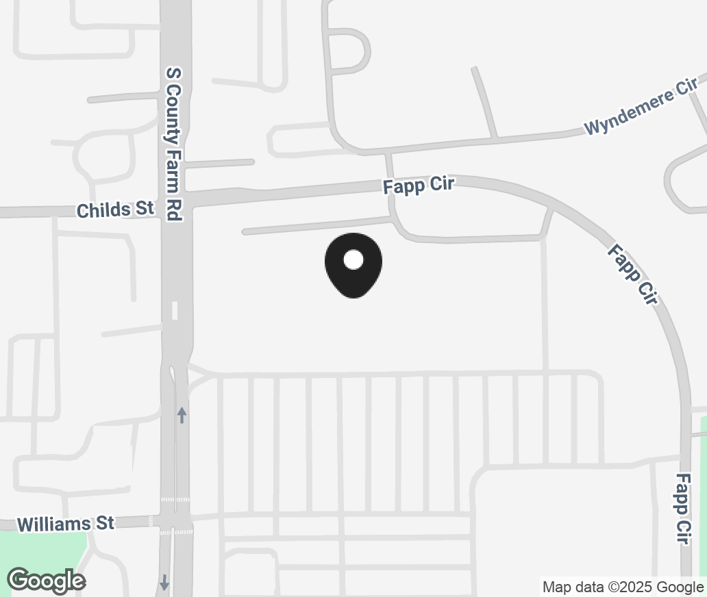 Google Map of 401 S County Farm Rd, Wheaton IL 60187