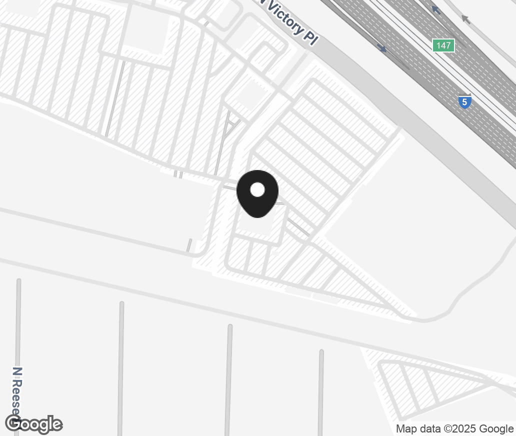 Google Map of 1351 N Victory Place, Burbank CA 91502