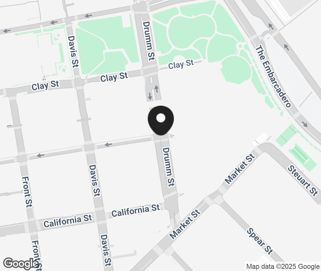 Google Map of Two Embarcadero Center Street Level, San Francisco CA 94111