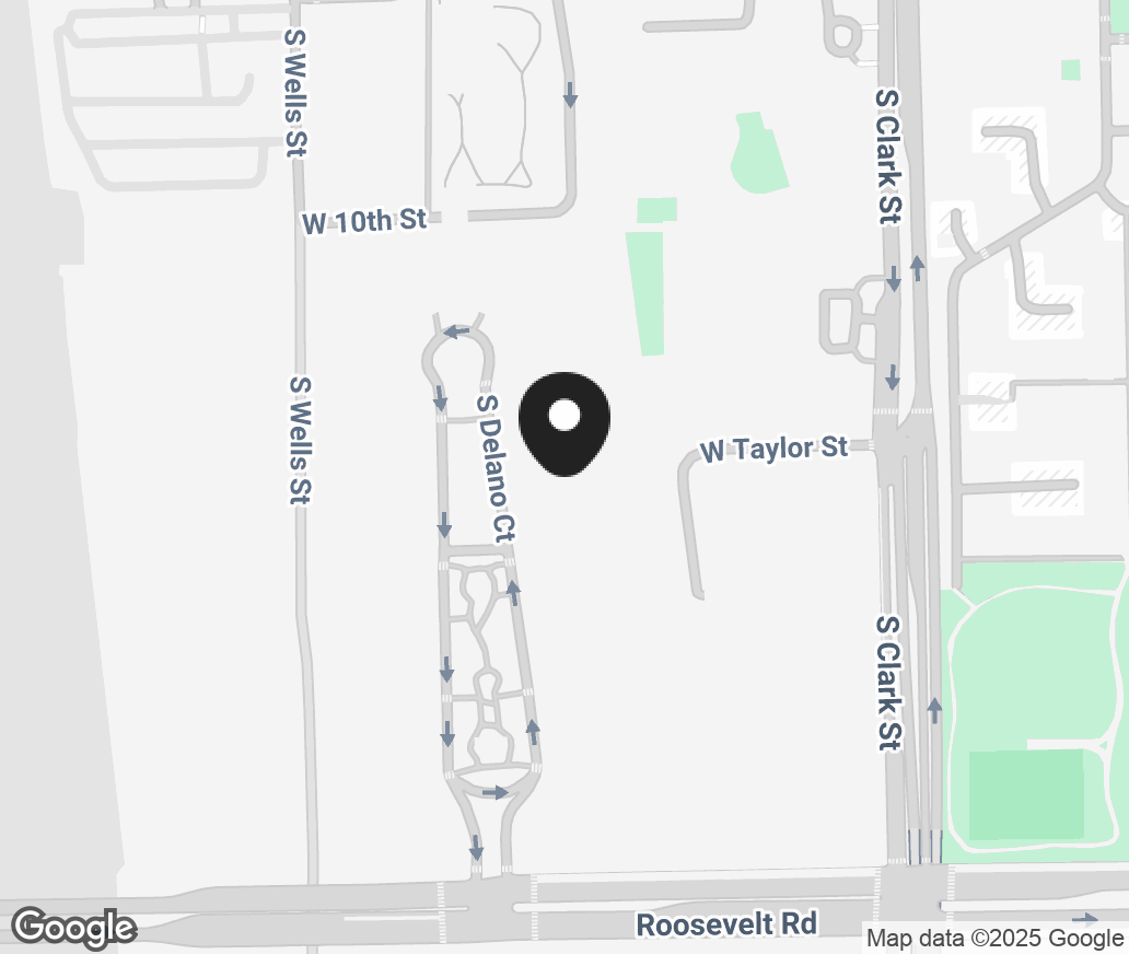 Google Map of 1107 S Delano Court East, Chicago IL 60605