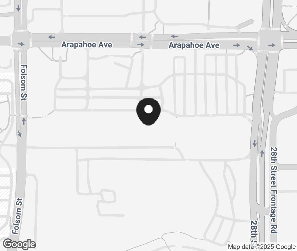 Google Map of 2530 Arapahoe Avenue, Boulder CO 80302