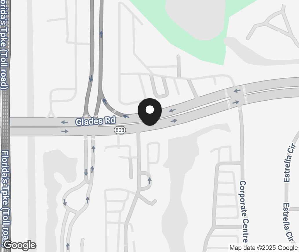 Google Map of 6000 W. Glades Suite 1024B, Boca Raton FL 33431