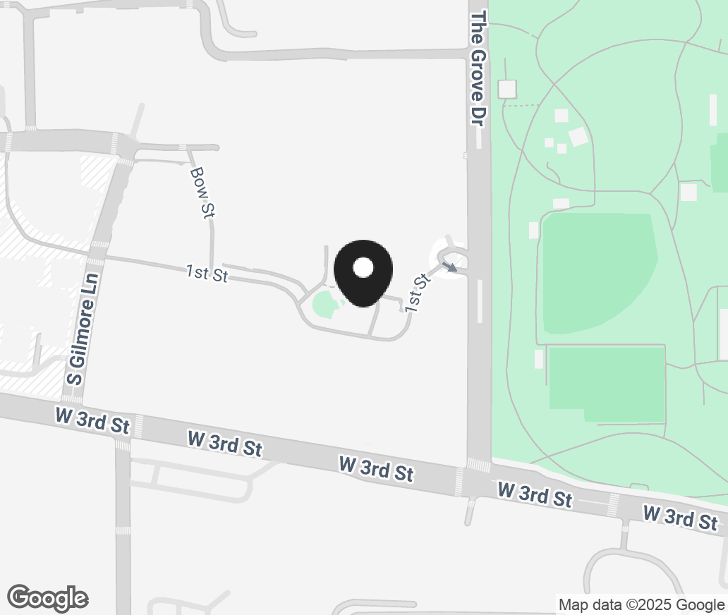 Google Map of 189 The Grove Drive, Los Angeles CA 90036