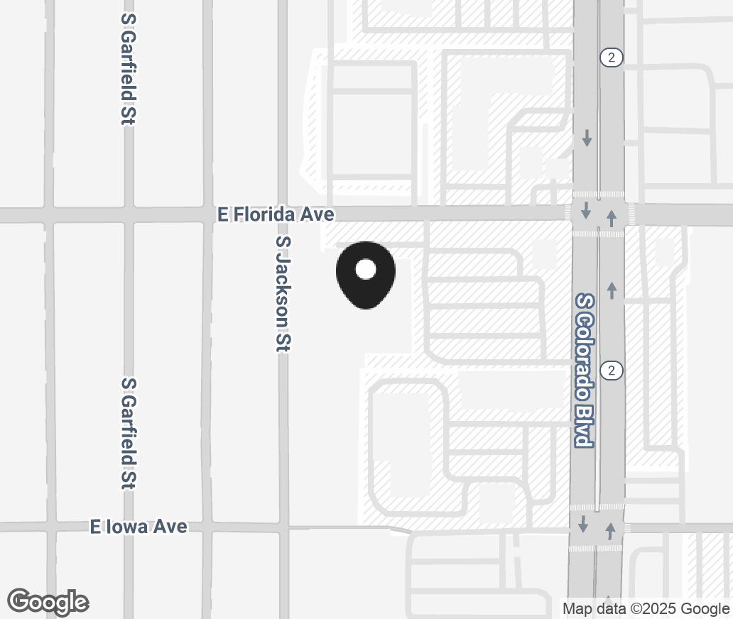 Google Map of 1505 S Colorado Boulevard, Denver CO 80222