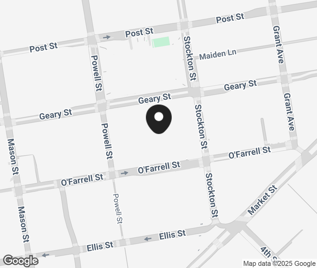 Google Map of 170 O'Farrell St, San Francisco CA 94102