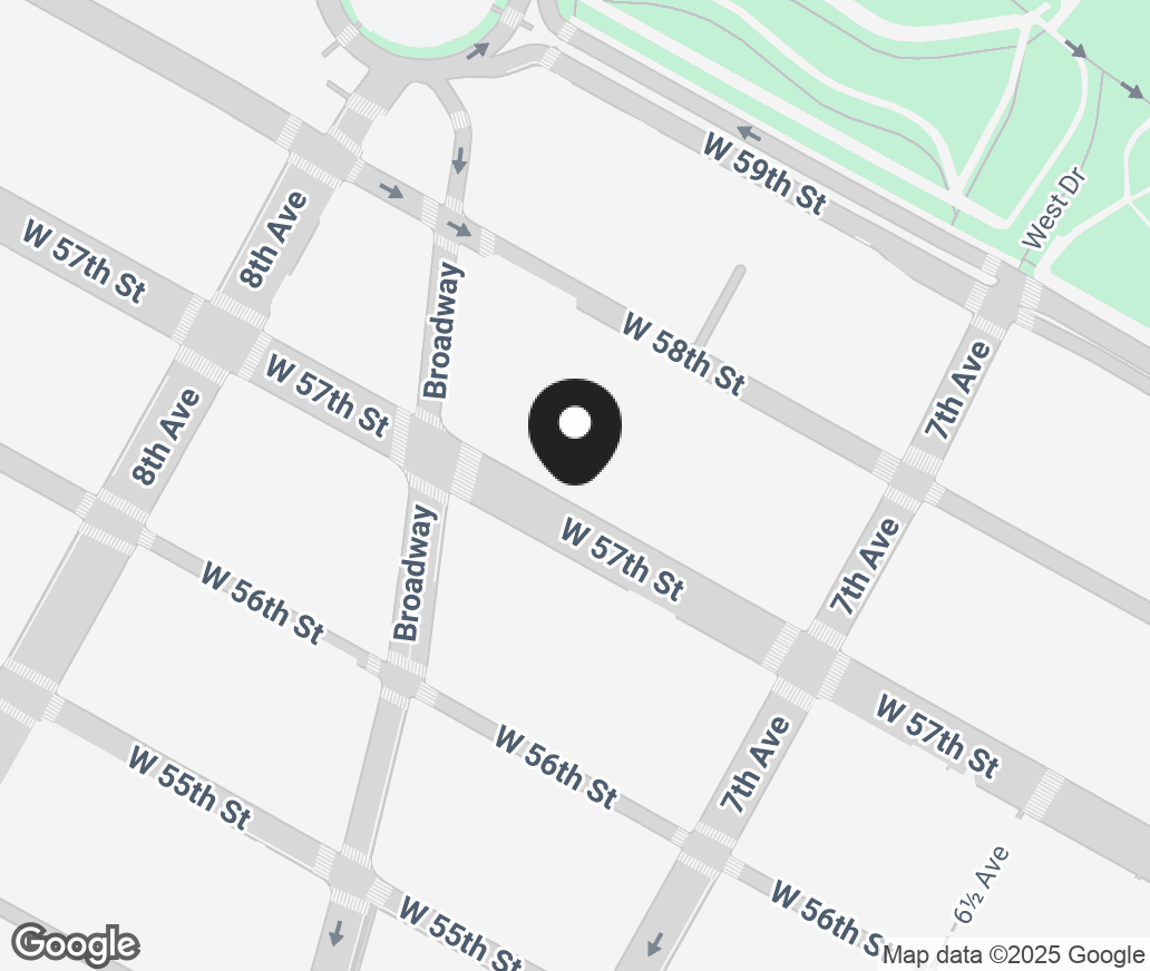 Google Map of 225 W 57Th Street, New York NY 10019
